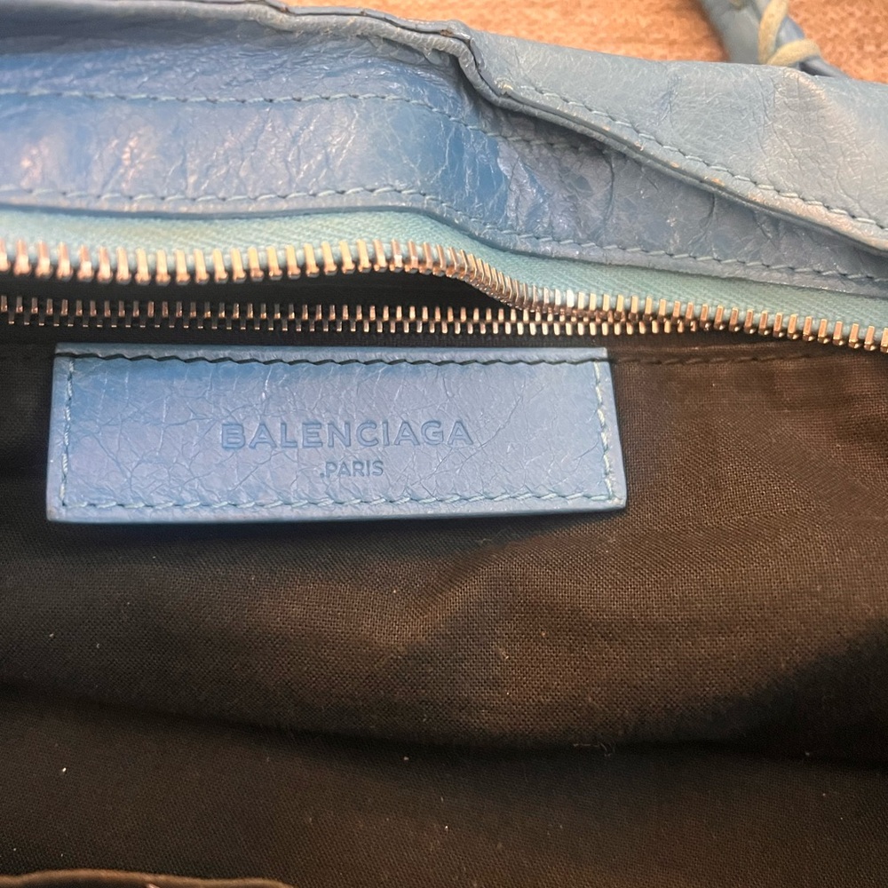 Balenciaga Part Time Le City Blue Leather Bag - Picture 8 of 12